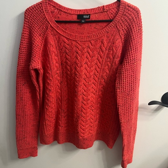 ana coral cable knit sweater - Picture 1 of 8